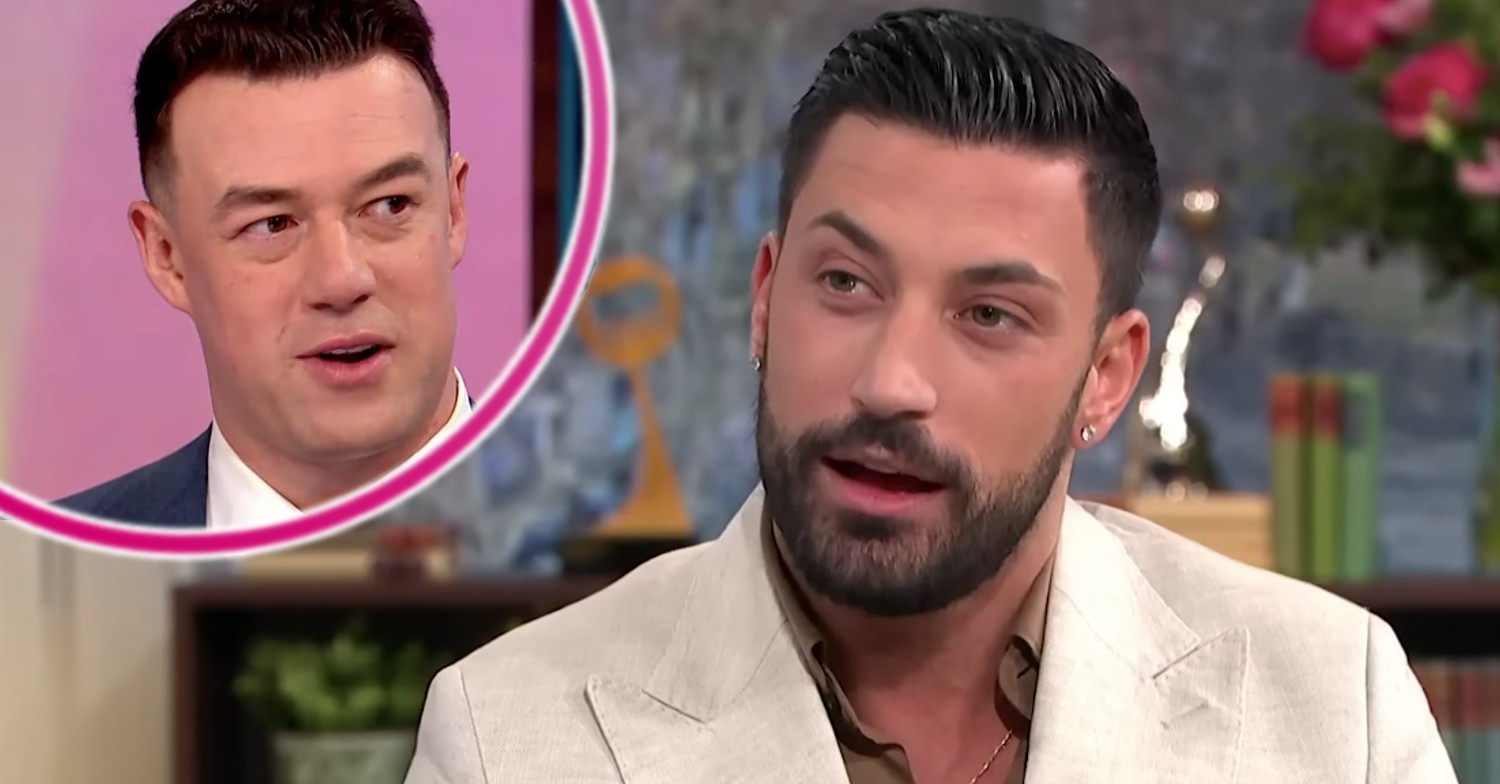 Strictly stars Kai and Giovanni Pernice looking serious