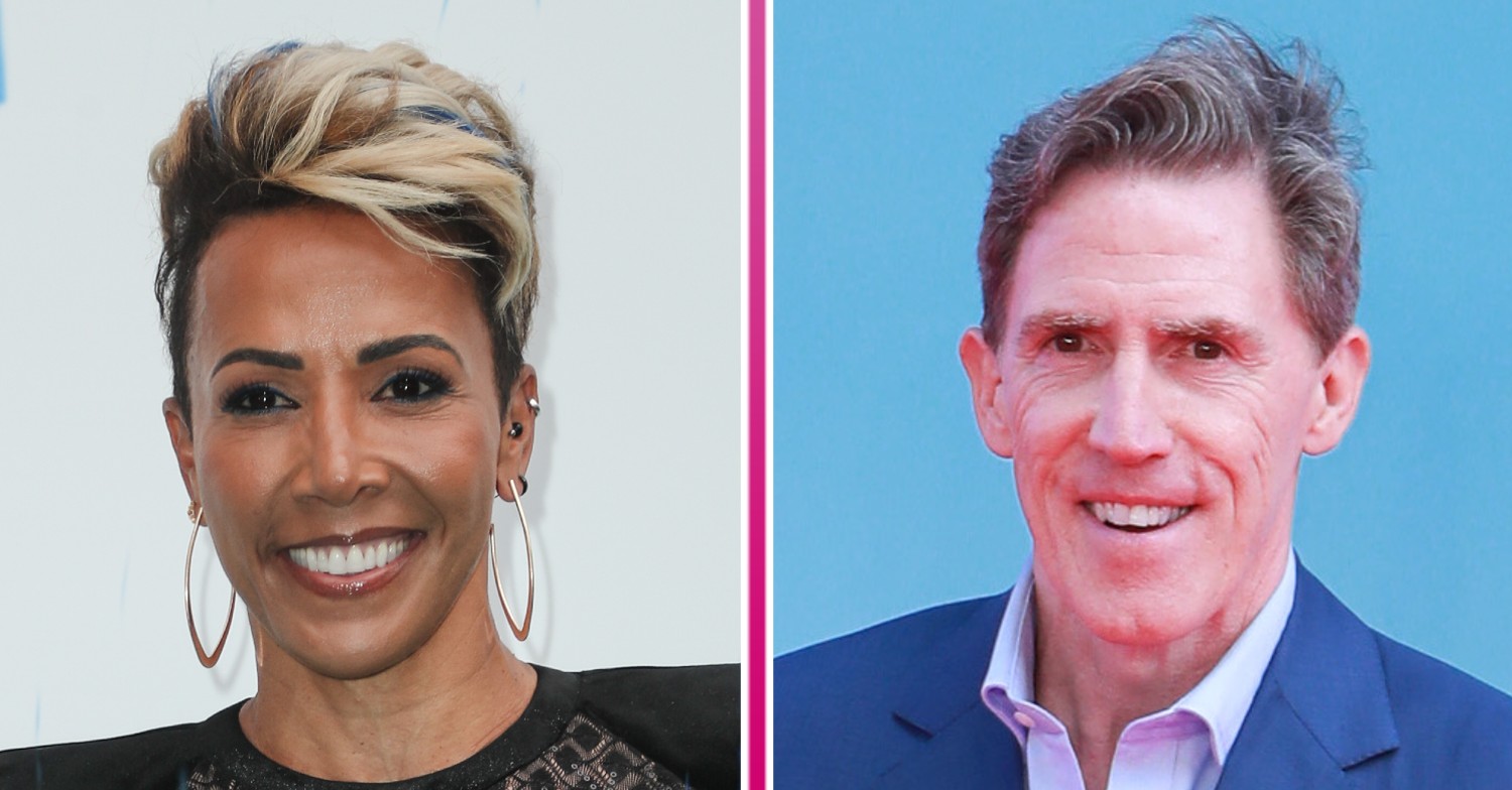 Dame Kelly Holmes and Rob Brydon smiling