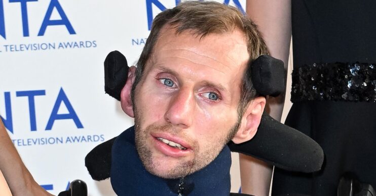 Rob Burrow in wheelchair on red carpet