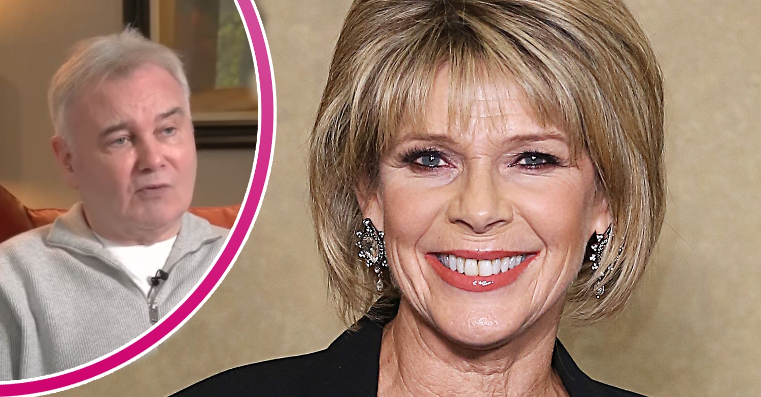 Ruth Langsford smiling and Eamonn Holmes looking to the side