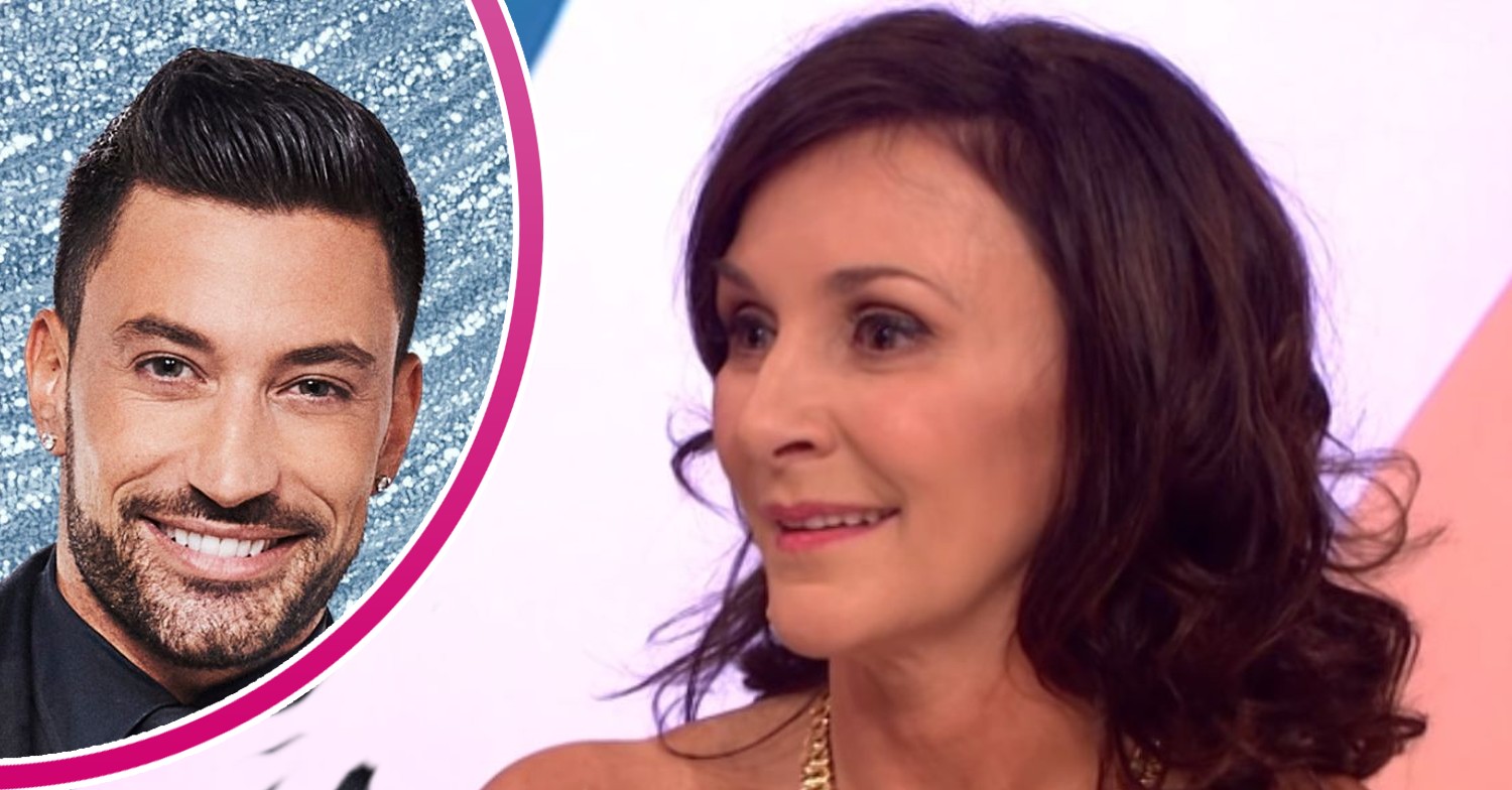 Shirley Ballas on Loose Women and Giovanni Pernice smiling
