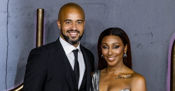 Alexandra Burke and Darren Randolph smiling