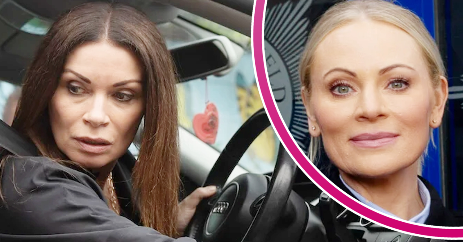 Coronation Street's Carla, and in a bubble is Swain