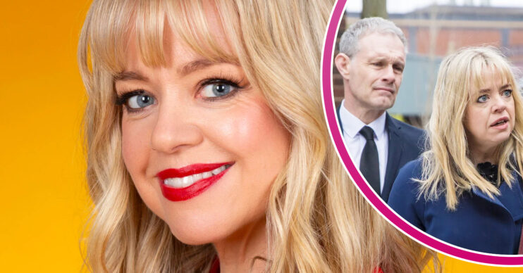 Coronation Street's Georgia Taylor, and in a bubble are Nick and Toyah