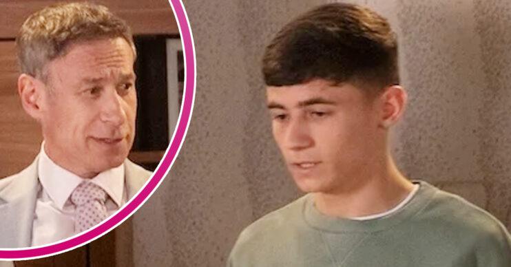 Coronation Street's Jack, and in a bubble is Stefan