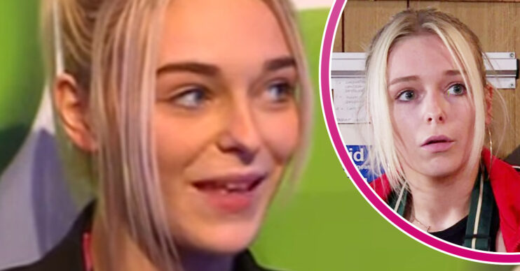 Coronation Street's Cait Fitton, and in a bubble is Lauren Bolton