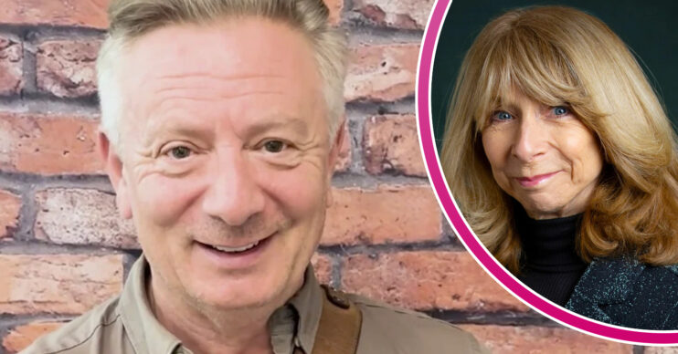 Coronation Street's Martin Platt, and in a bubble is Gail Platt