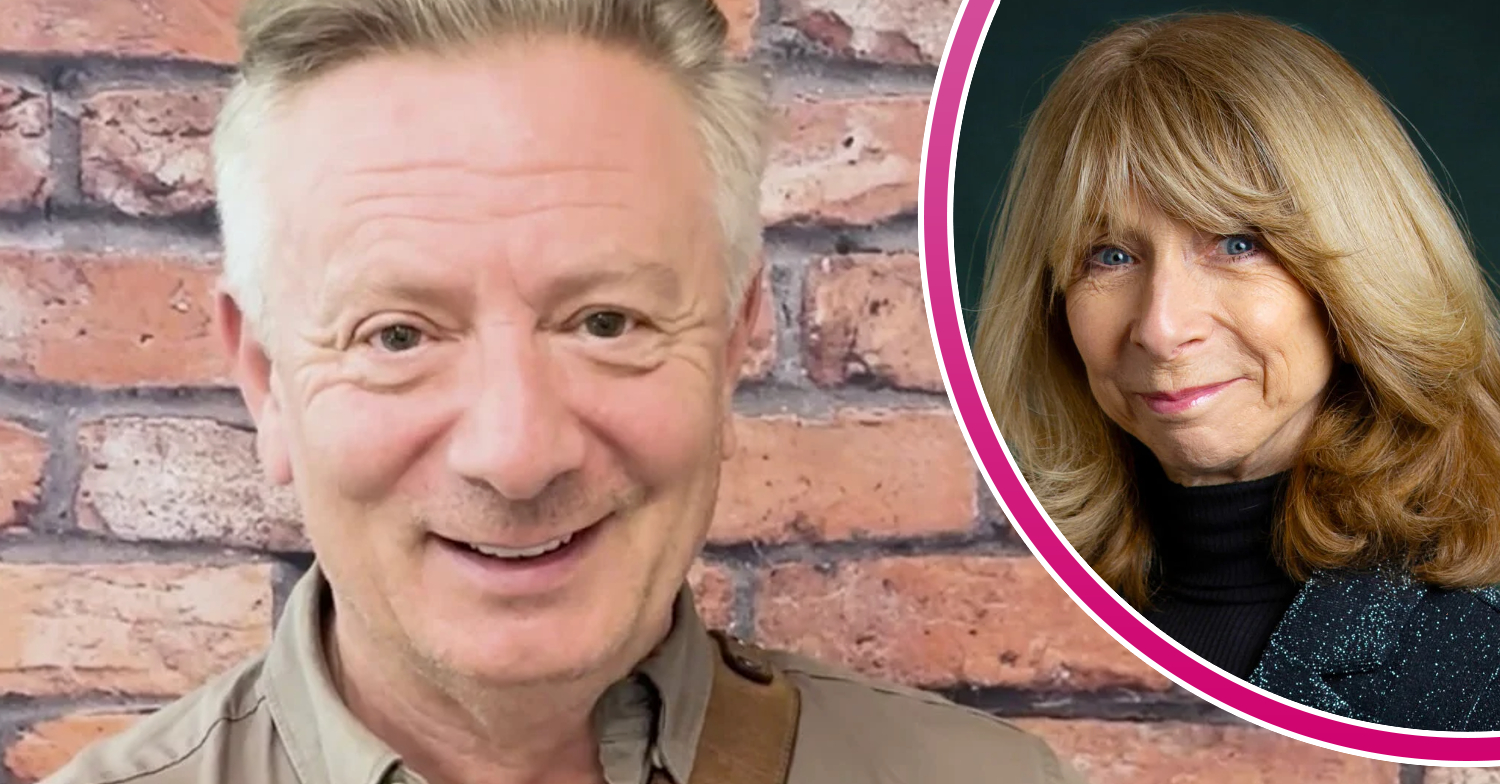 Coronation Street's Martin Platt, and in a bubble is Gail Platt