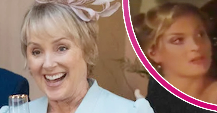 Coronation Street's Sally, and in a bubble is Maxine