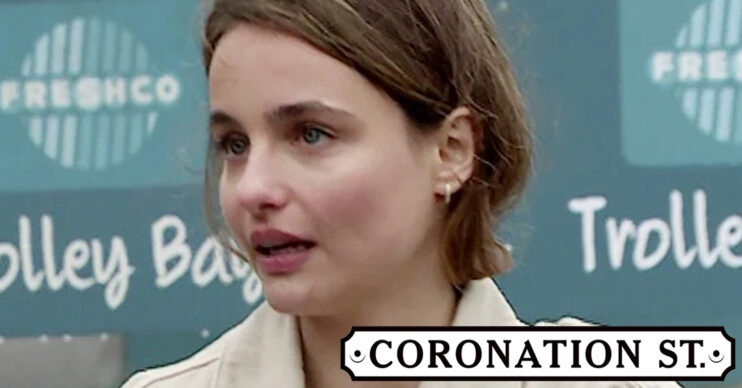 Coronation Street's Alina, the Corrie logo