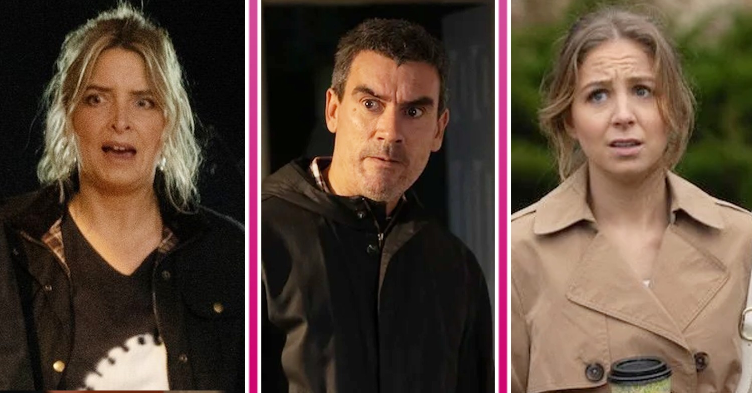 Composite image of Charity, Cain and Belle on Emmerdale (Credit: ITV/Composite: ED!)