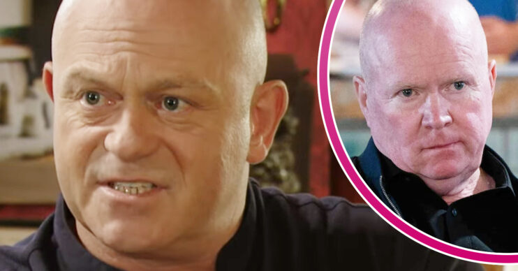 EastEnders' Grant, and in a bubble is Phil