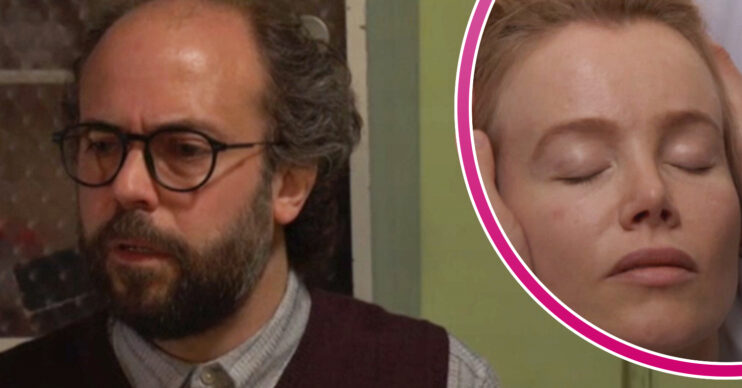 EastEnders' Reiss, and in a bubble is Debbie