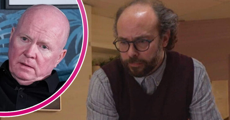 EastEnders' Reiss, and in a bubble is Phil