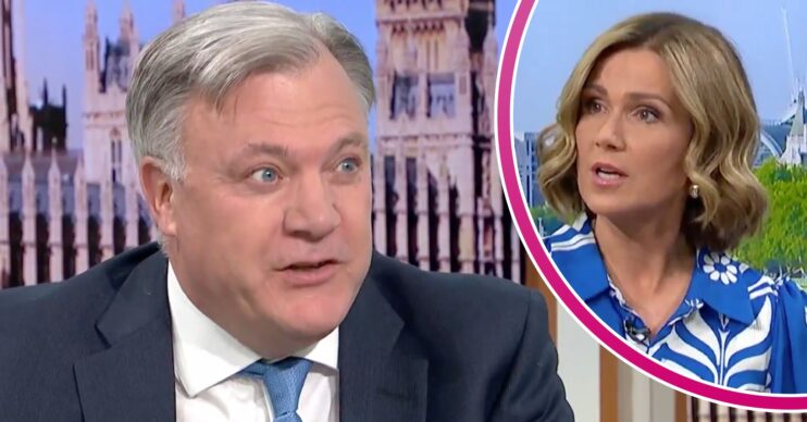Ed Balls looks wide-eyed, Susanna Reid appears surprised