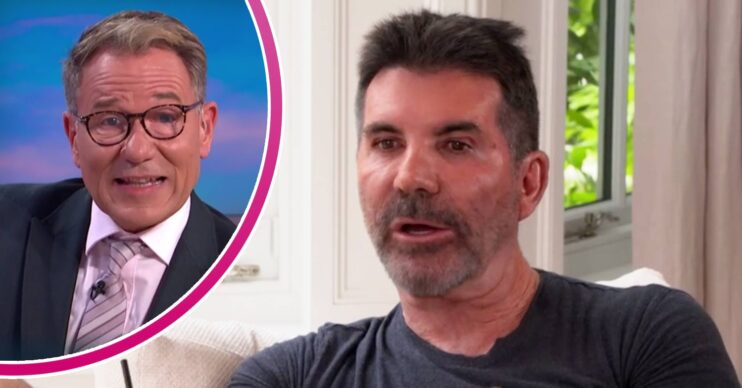 Richard Arnold grimaces during GMB today, Simon Cowell seems surprised