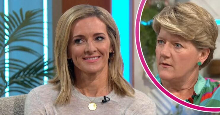 Gabby Logan on Lorraine with Clare Balding in bubble
