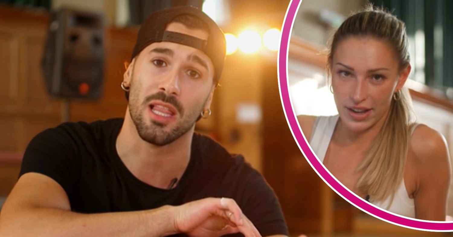 Graziano Di Prima and Zara McDermott in Strictly rehearsals in ED composite