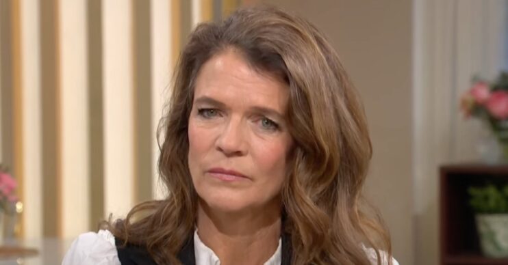 Annabel Croft looking tearful on This Morning