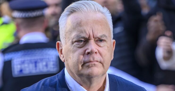 Huw Edwards arriving at court