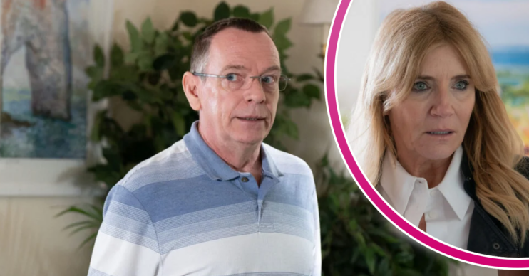 EastEnders' Ian, and in a bubble is Cindy