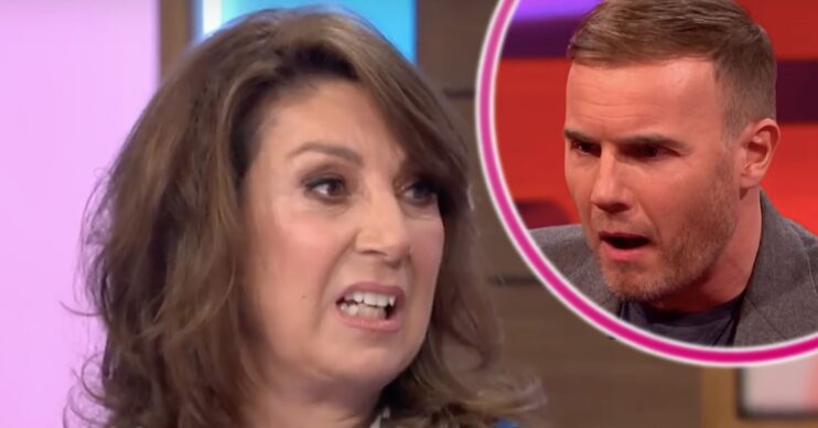 Jane McDonald and Gary Barlow looking serious