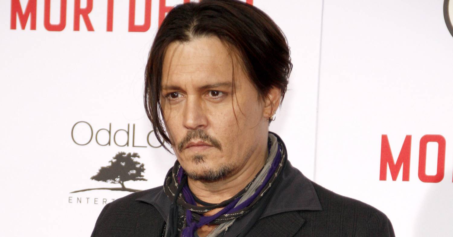 Johnny Depp stares ahead