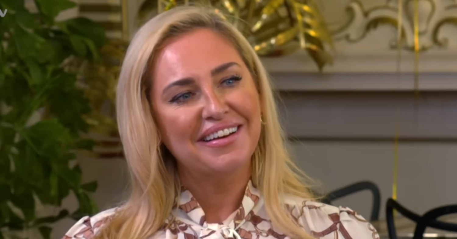 Josie Gibson giving interview