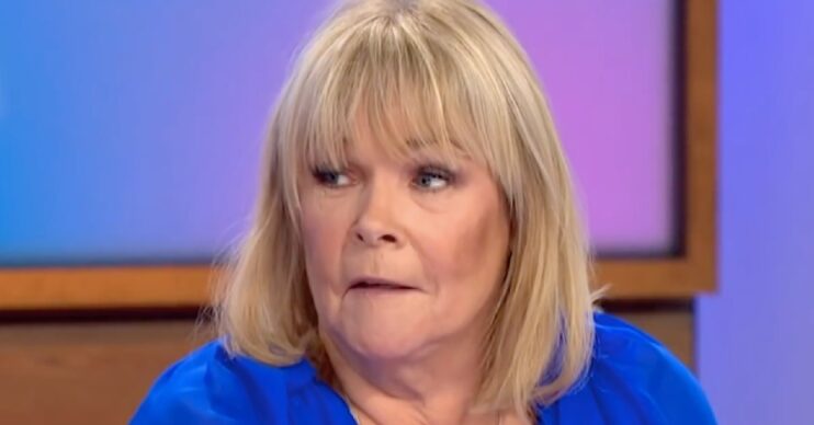 Linda Robson in blue outfit on Loose Women