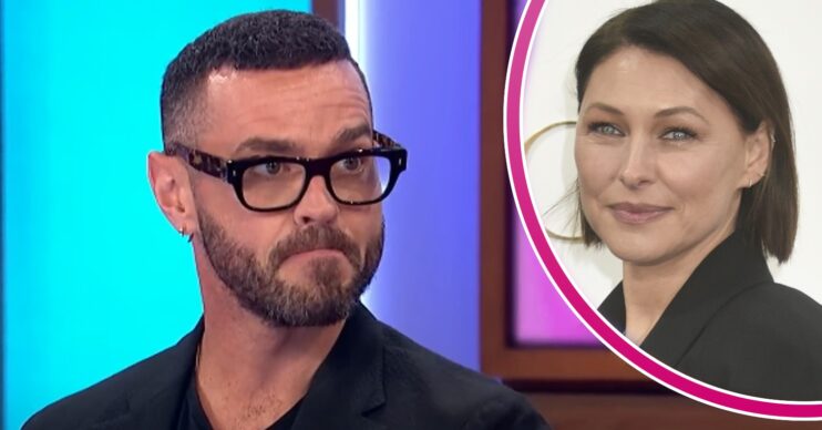 Matt Willis on Loose Women and wife Emma smiling at event