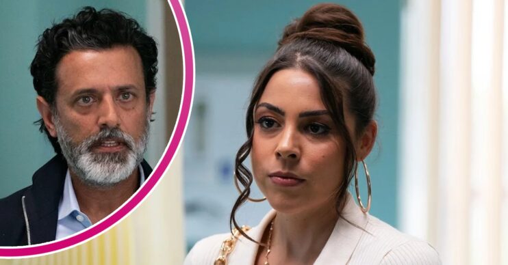 Composite image of Priya and Nish on EastEnders (Credit: BBC/Composite: ED!)