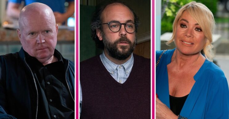 Composite image of Phil, Sharon and Reiss on EastEnders (Credit: BBC/Composite: ED!)