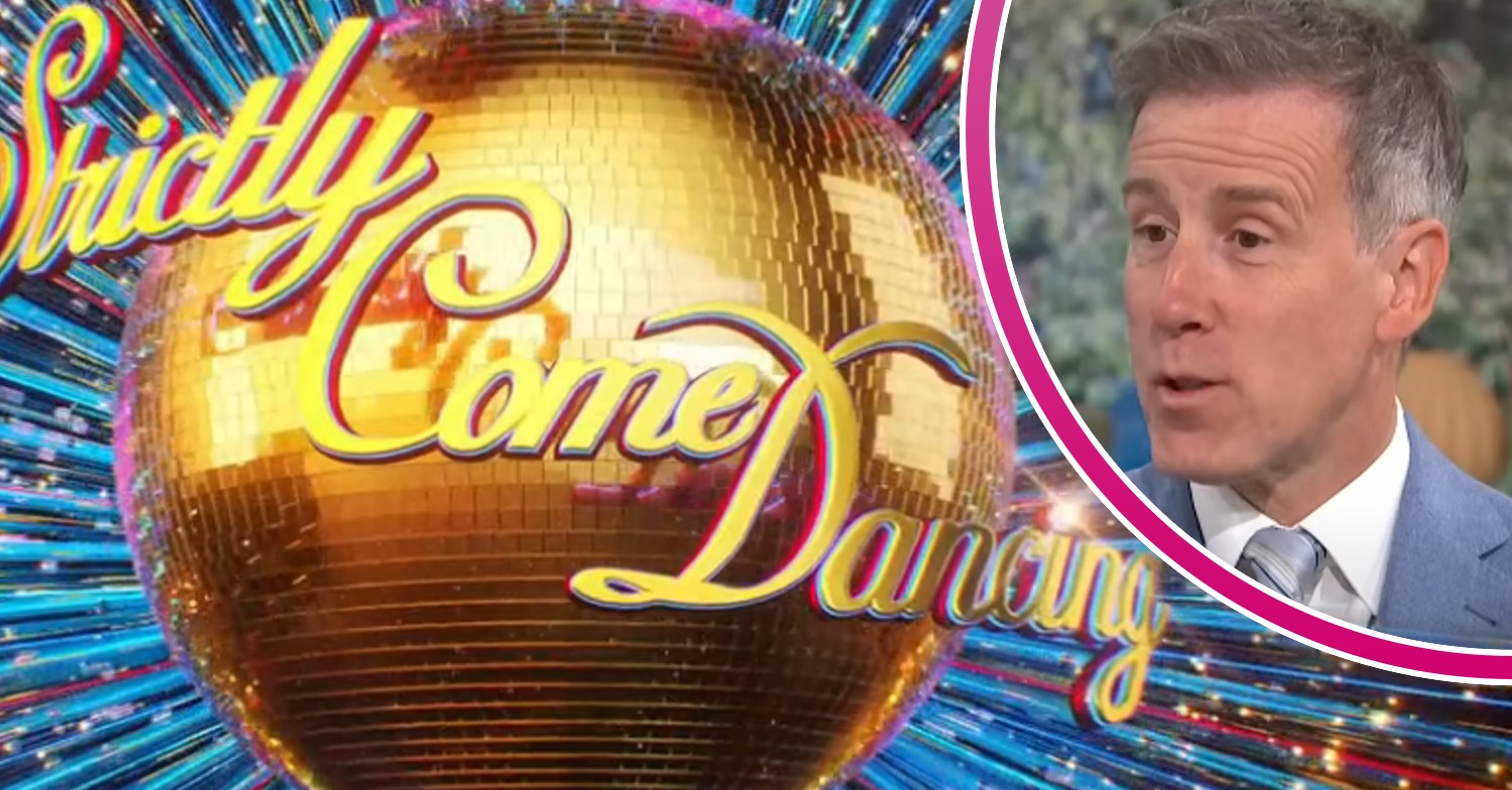 Strictly logo and Anton Du Beke speaking on This Morning