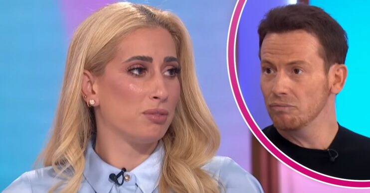 ED composite of Stacey Solomon and Joe Swash on Loose Women