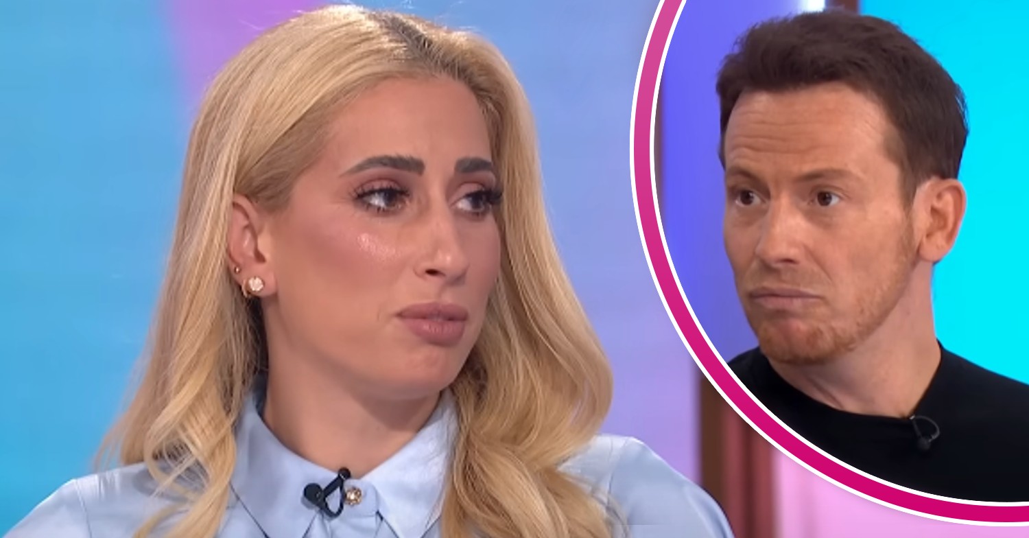 ED composite of Stacey Solomon and Joe Swash on Loose Women