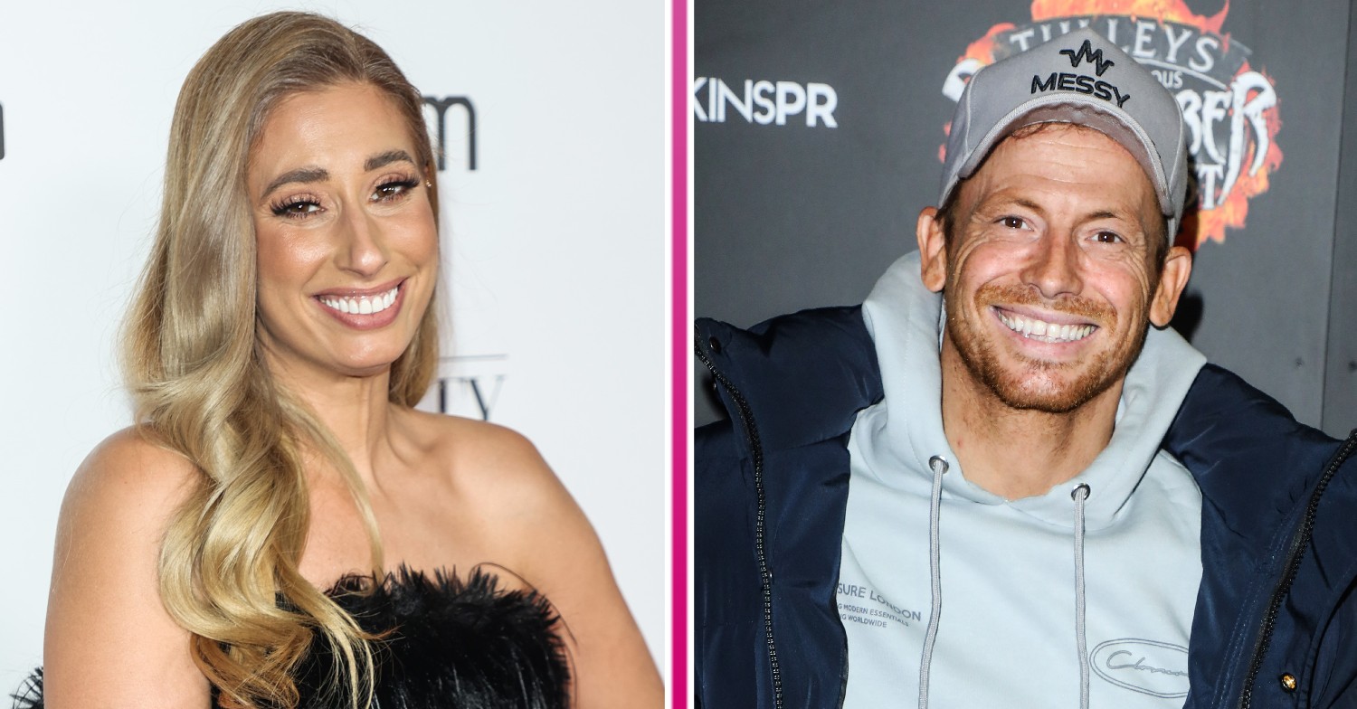 Stacey Solomon and Joe Swash smiling at events in ED composite