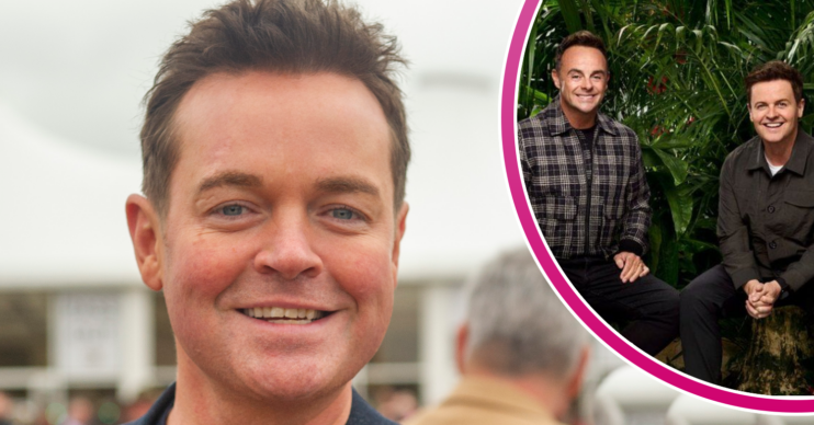 Stephen Mulhern smiling and Ant and Dec inset