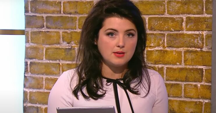 Storm Huntley hosting her Channel 5 show
