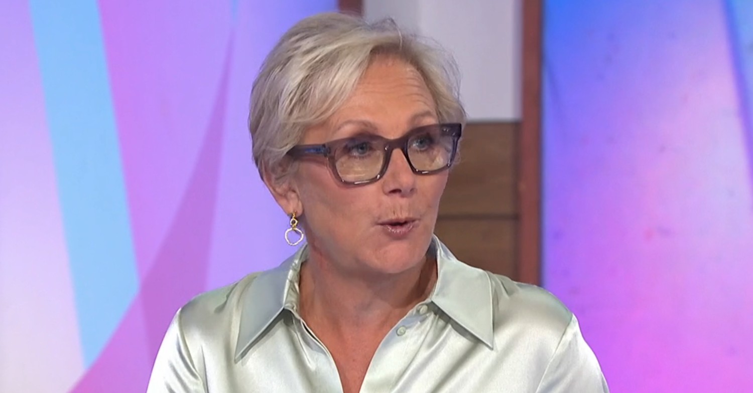 Sue Cleaver wearing glasses on Loose Women