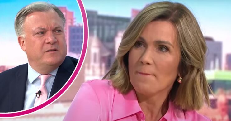 Ed Balls looks concerned, Susanna Reid purses her lips on GMB today
