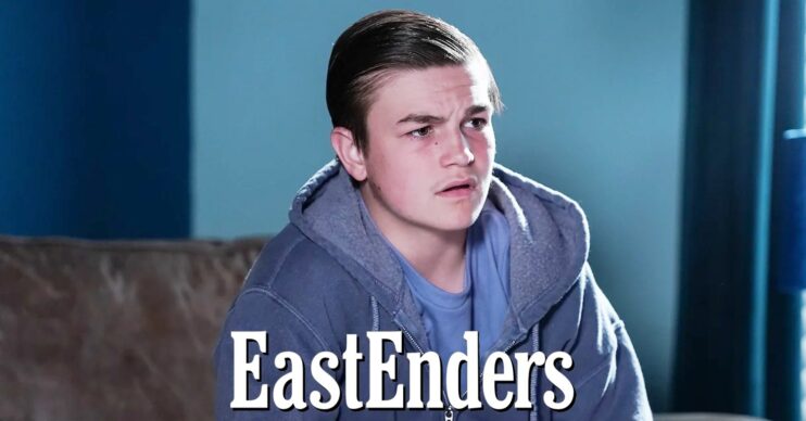 Tommy looks angry on EastEnders; logo inset (Credit: BBC/Composite: ED!)