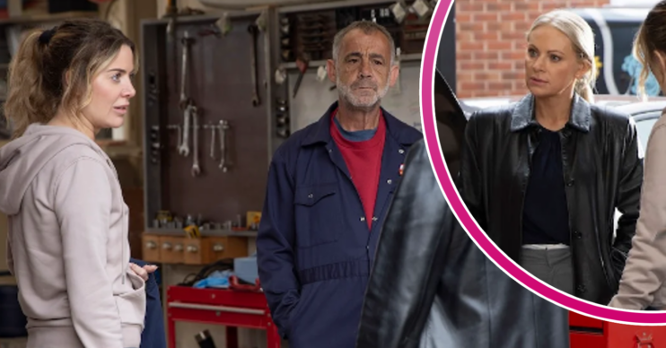 Coronation Street's Abi, Kevin, and in a bubble is DS Swain