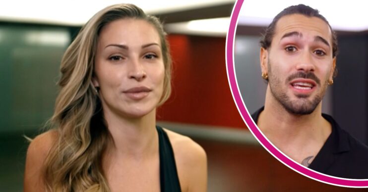 ED composite of Zara McDermott and Graziano Di Prima speaking during Strictly training