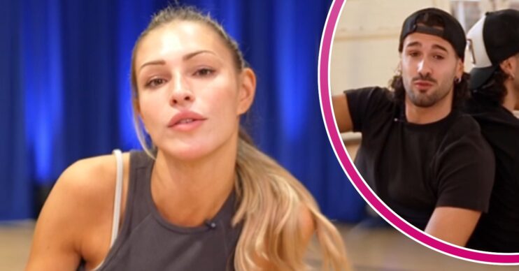 ED composite of Zara McDermott and Graziano Di Prima in Strictly rehearsals