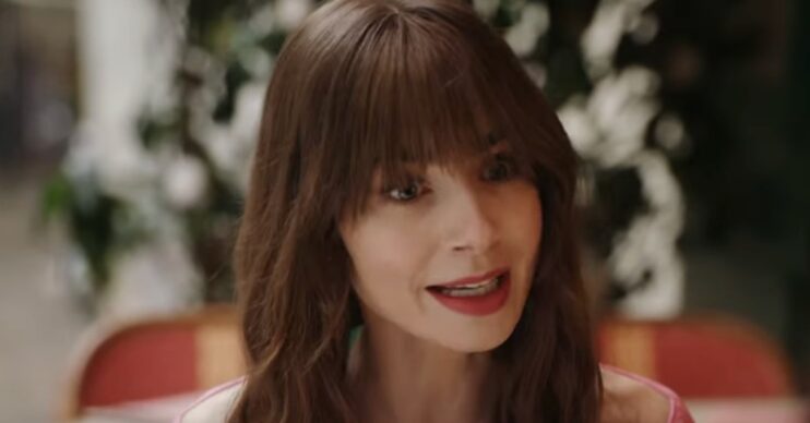 Lily Collins as Emily in Paris talking