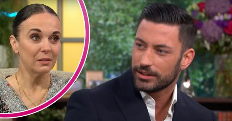 Amanda Abbington looking sad / Giovanni Pernice looking annoyed