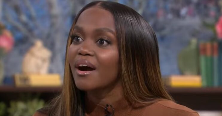 Oti Mabuse shocked expression on This Morning