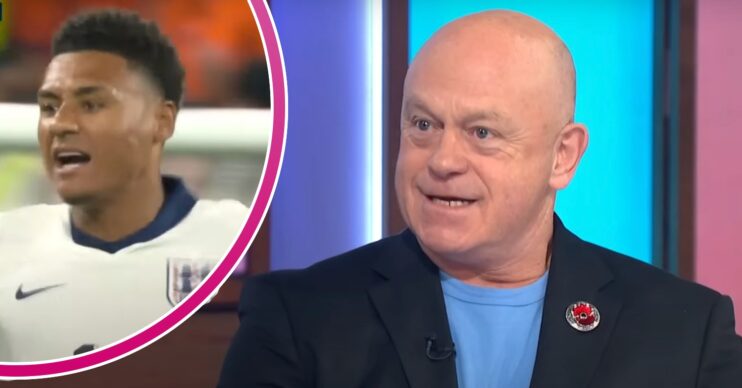 Ollie Watkins celebrating / Ross Kemp on Loose Women