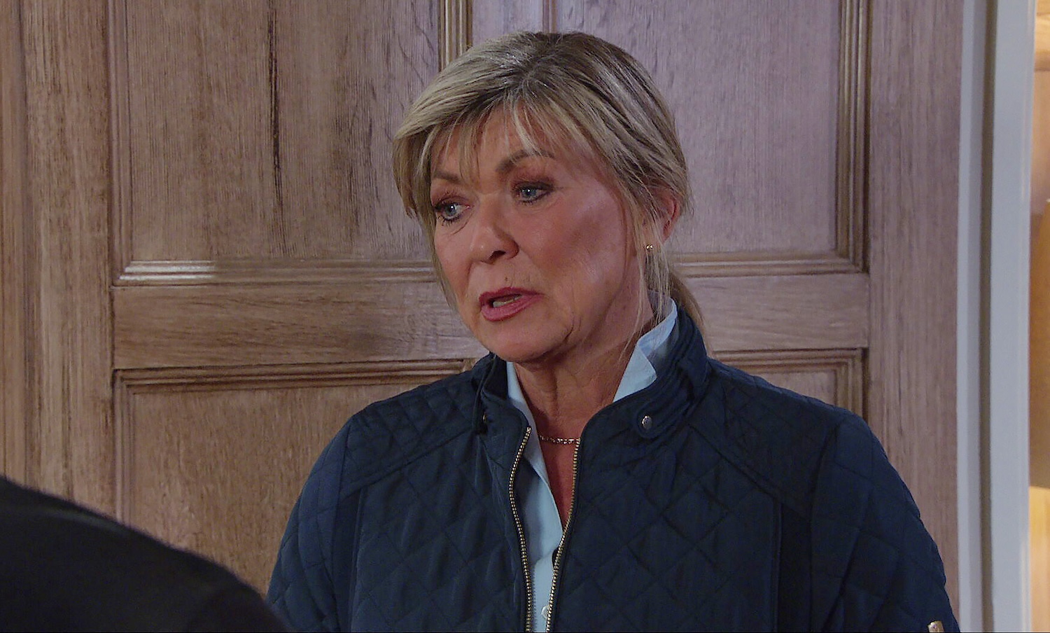Emmerdale's Kim is serious