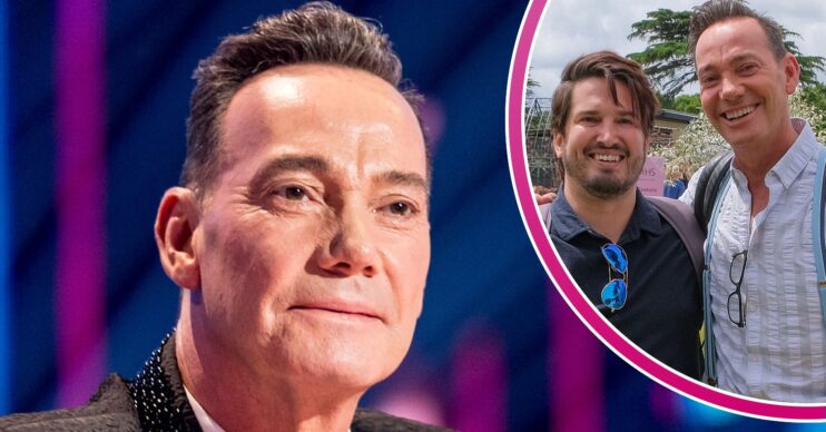 Craig Revel Horwood on the Strictly judging panel and inset with his partner